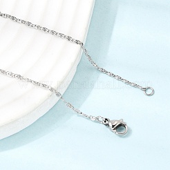 Unisex-Halsketten aus Lumachina-Kette aus Edelstahl 304&nbsp;NJEW-K305-13P