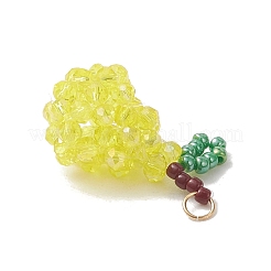 Colore ab placcato pendenti di vetro&nbsp;PALLOY-MZ01328-02
