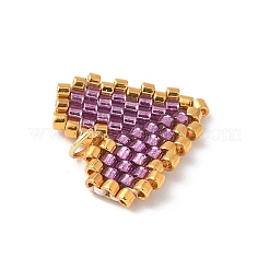 Подвески-сердечки из стеклянного бисера ручной работы&nbsp;PALLOY-MZ00609