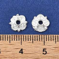 4 -petal tibetischen Stil Legierung Blume Perlenkappen&nbsp;TIBE-S222-S-RS