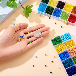 1990 шт. 20 вида прозрачных и непрозрачных стеклянных бусин&nbsp;SEED-TA0001-42
