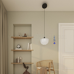 2 шт. плоский круглый стеклянный турецкий синий кулон от сглаза украшение HJEW-DC0001-09