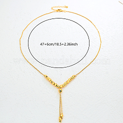 Модные минималистичные женские ожерелья с круглым шаром и кисточкой из латуни&nbsp;ZG2579