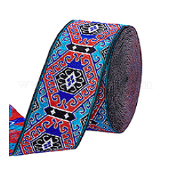 Шестиугольный узор винтажная жаккардовая полиэстеровая лента&nbsp;OCOR-WH0107-12A