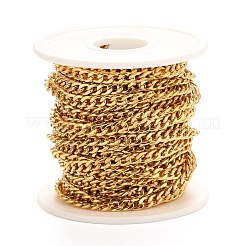 Цепи кубинские звенья из нержавеющей стали 304 с вакуумным покрытием pvd CHS-K016-02B-G