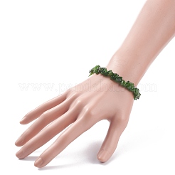 Braccialetto elasticizzato con perline di diopside naturale per bambini&nbsp;BJEW-JB08080