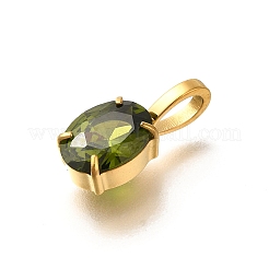Placcatura ionica (ip) ciondoli in strass in acciaio inossidabile 304&nbsp;X-STAS-A104-11G-12