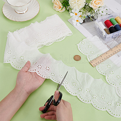5 ярд хлопковой кружевной ленты с цветочной вышивкой OCOR-MA0001-27A