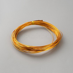 平らなアルミニウムワイヤー  DIYクラフト用  ゴールデンロッド  1x0.5mm  約32.81フィート（10m）/ロール&nbsp;AW-WH0020-01D