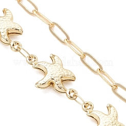Armbandherstellung aus Seesterngliederkette aus Edelstahl 304 und Büroklammerkette aus Messing&nbsp;AJEW-JB01590