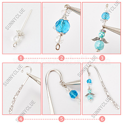 Наборы для изготовления закладок из смолы и сплава «Сделай сам» в виде ангела&nbsp;DIY-SC0027-21