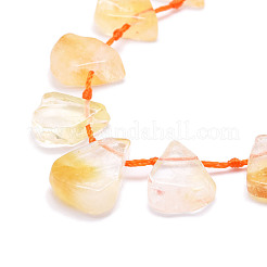 Природный цитрин бисер нитей G-E569-R06