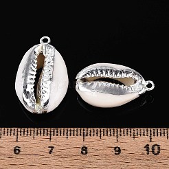 Гальванические подвески из натуральных ракушек каури SSHEL-T017-36