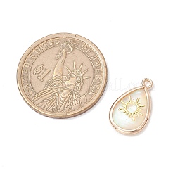 Подвески-капли из натуральных ракушек пауа&nbsp;PALLOY-JF03762-03