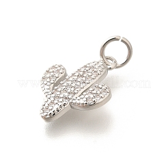 Латунные микропаве прозрачные подвески с фианитом&nbsp;KK-L225-032P