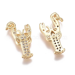 Латунные микро проложить кубического циркония подвески&nbsp;ZIRC-G168-48G