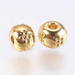 合金ビーズ  18KGP本金メッキ  ロンデル  ゴールドカラー  4.5x3.5mm  穴：1mm&nbsp;PALLOY-F204-21G