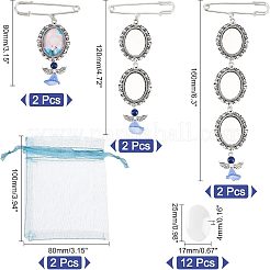 6 шт. 3 стильные броши из сплава с фотоподвесками&nbsp;DIY-CA0004-26