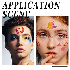 Pochoirs de maquillage en plastique&nbsp;DIY-WH0304-582B