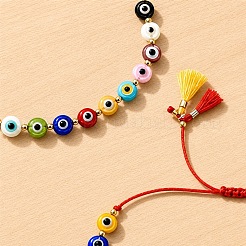 Ensembles de bracelets tressés en perles de verre filé à la main avec œil protecteur&nbsp;BT5726