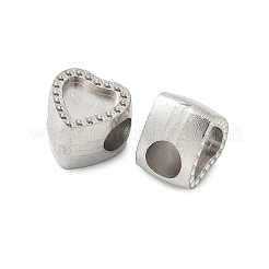 Европейские бусины из нержавеющей стали 304 STAS-D307-02A-P