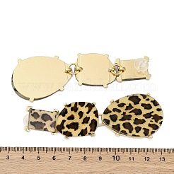 Серьги-гвоздики из акрила и сплава&nbsp;LS-EJEW-M075-01G-02