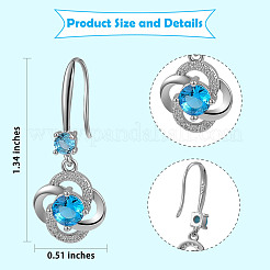 Серьга-подвеска с кубическим цирконием JE910A