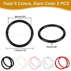 10 шт. двухцветные пластиковые ручки для пакетов FIND-WR0008-68