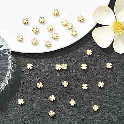 Латунные бусины в форме клевера&nbsp;XGRPCU725-301G