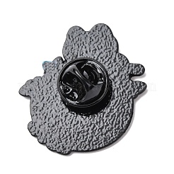 Белый кот с эмалевыми булавками цвета земли&nbsp;LS-JEWB-L024-02EB-03