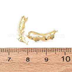 Boucles d'oreilles à clous en laiton pavé de zirconiums cubiques&nbsp;KK-CBAA351-20G-02