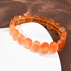 Браслеты из окрашенных и подвергнутых термической обработке натуральных граненых бусин из сердолика для женщин.&nbsp;BJEW-K251-07P