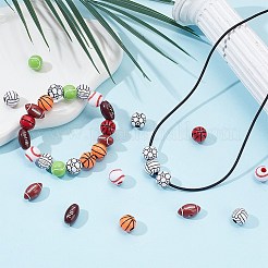 320 kit de fabrication de bracelets de perles de sport en acrylique de style artisanal de 8 styles&nbsp;MACR-PA0001-49