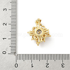 Вращающиеся латунные подвески из прозрачного кубического циркония с микропаве&nbsp;KK-F905-23G-05