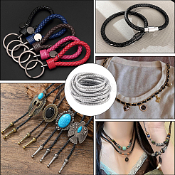 5 м плетеный круглый шнур из искусственной кожи для украшений OCOR-GF0004-96B-04