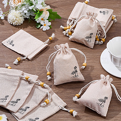 20 pochette d'emballage en toile de jute.&nbsp;ABAG-SP0001-57A