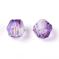 Perles de verre peintes par pulvérisation transparent&nbsp;X1-EGLA-N018-4mm-01