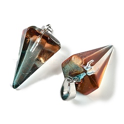 Окрашенного распылением стеклянные подвески GLAA-Z007-03G