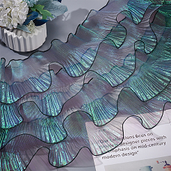 6 ярд лазерная плиссированная кружевная отделка из полиэстера&nbsp;OCOR-BC0006-11E