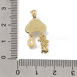 Messing micro pave klare zirkonia anhänger&nbsp;KK-CBAA632-03G