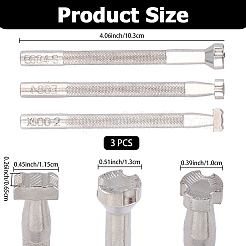 3 шт. 3-х видов стальных инструментов для штамповки кожи&nbsp;TOOL-CL0001-02