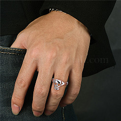 Verstellbare rhodinierte 925 Sterling Silber Fingerringe&nbsp;JR818A