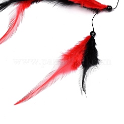 Лунная тканая сетка/паутина с подвеской из перьев&nbsp;HJEW-I013-05