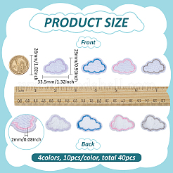 40 шт. 4-х цветные заплатки из полиэфирной ткани PATC-FG0003-11