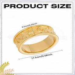 1 шт. перстни из нержавеющей стали для женщин и мужчин&nbsp;RJEW-LP0002-35G