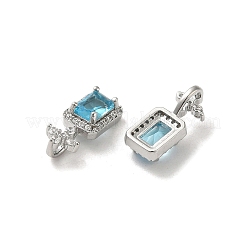 Подвески из латуни микропаве с фианитами и стеклом KK-H455-20P