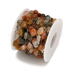 Цепи из индийского агата ручной работы из нержавеющей стали 304 CHS-B011-08G