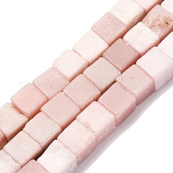 Натуральный розовый опал бусы пряди G-B155-C12-8x8mm