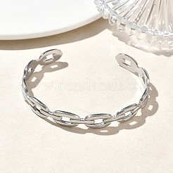 Bracelets manchettes en acier inoxydable 304&nbsp;BJEW-A160-01P