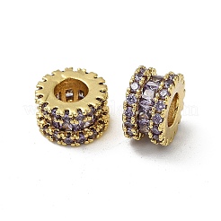 Латунные микро проложить Цирконий Европейский бисером KK-B142-25G